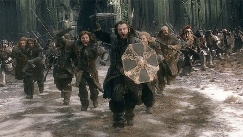 Thorin charging into battle