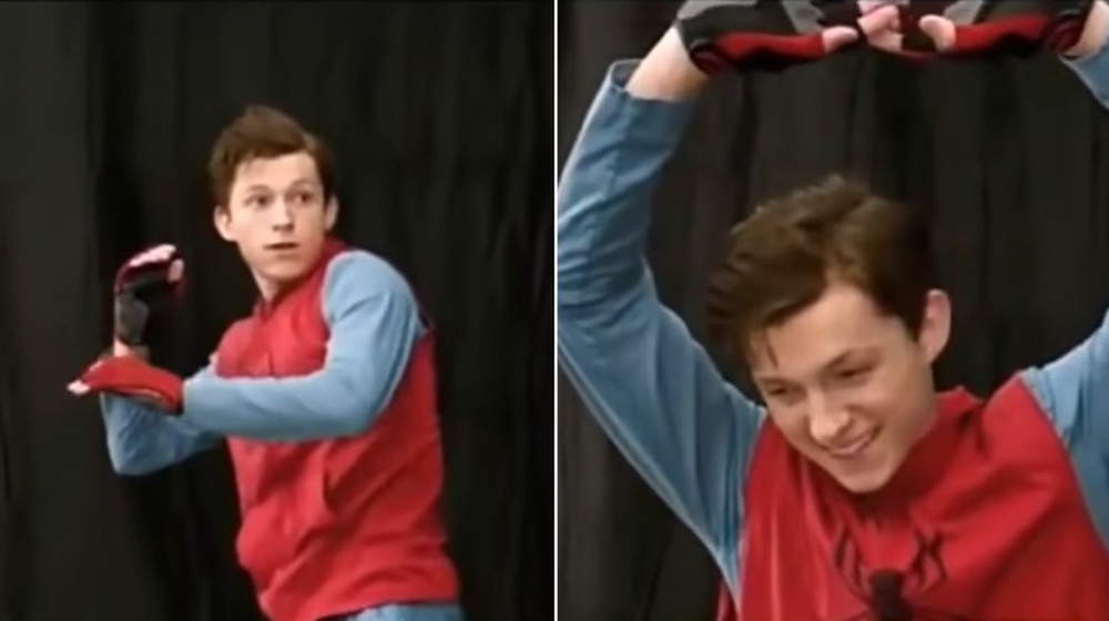 Tom Holland costume test