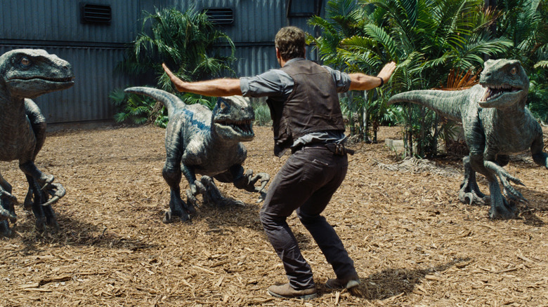 Owen Grady training with raptors in Jurassic World