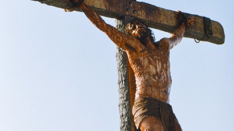 Jesus suffering on the cross 