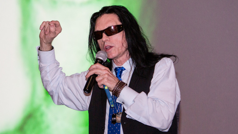 Wiseau at a "The Room" screening