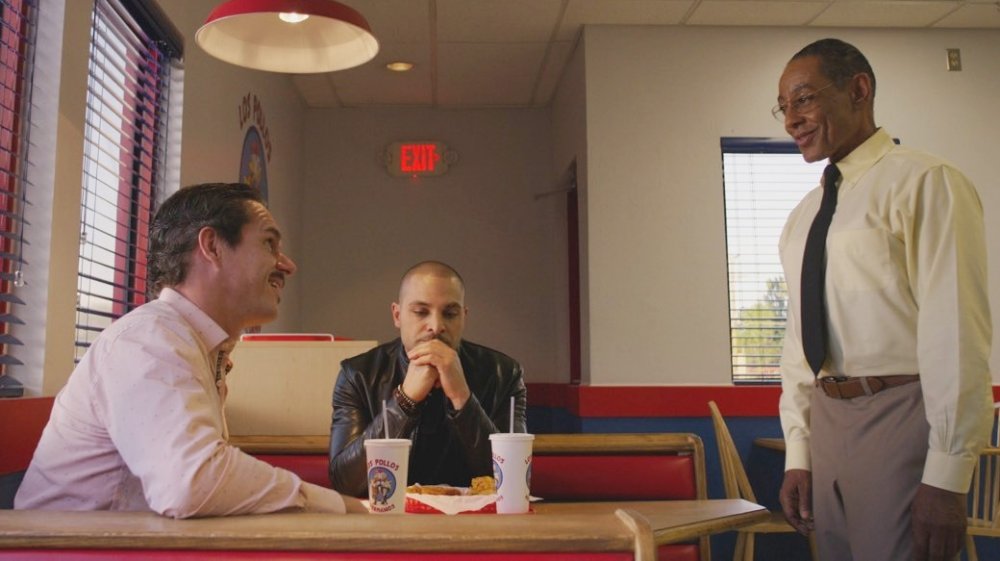 Tony Dalton, Michael Mando, and Giancarlo Esposito in Better Call Saul