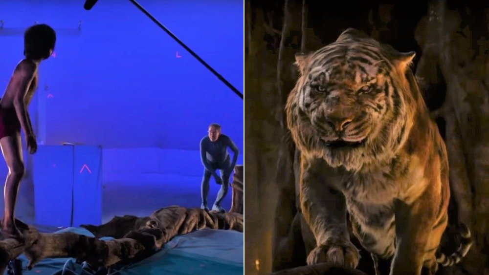 The Jungle Book, before and after visual effects were added