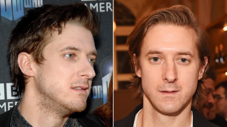 Arthur Darvill posing then and now