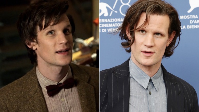 Matt Smith looking happy then and now