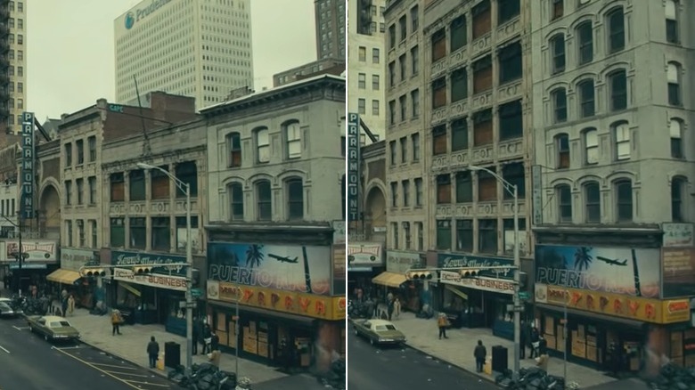 Gotham City before and after CGI