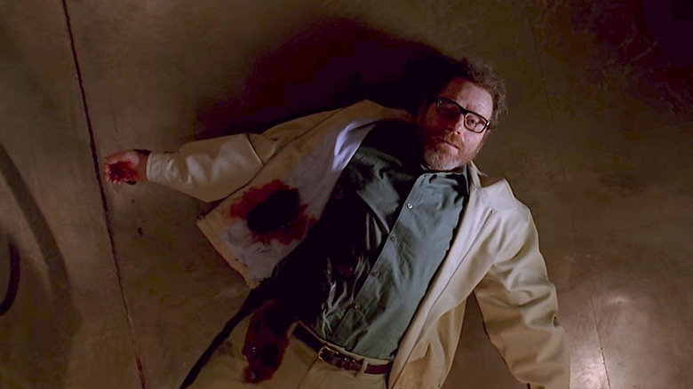 Walter White dying on floor