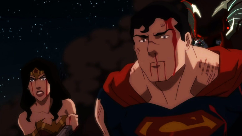 Superman and Wonder Woman in Apokolips War