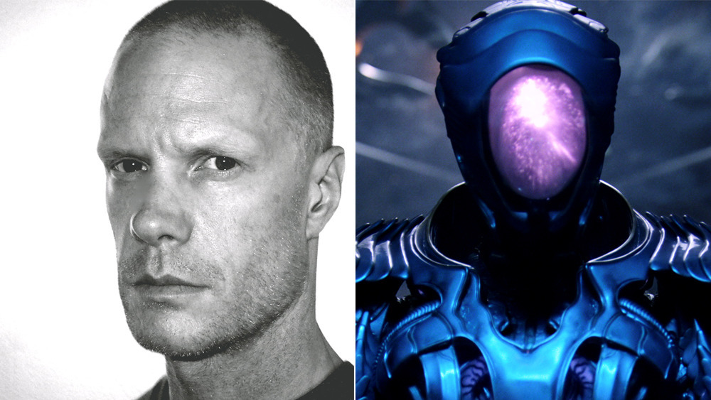 Official headshot of Brian Steele (left), The Robot in Netflix's Lost in Space