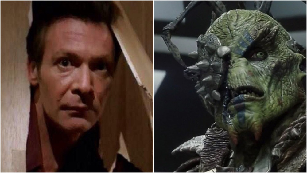 Robin Sachs (left), Sarris in Galaxy Quest (right)
