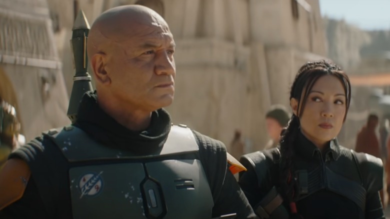 Temuera Morrison and Ming-Na Wen in "The Book of Boba Fett"