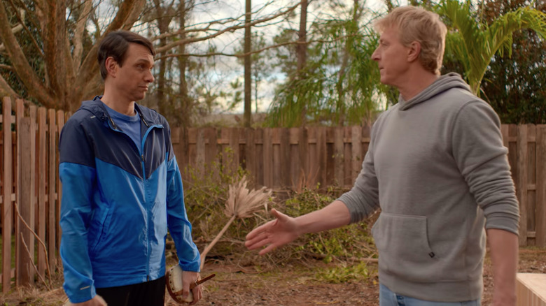 William Zabka and Ralph Macchio as Johnny Lawrence and Daniel LaRusso in Season 4 of "Cobra Kai"