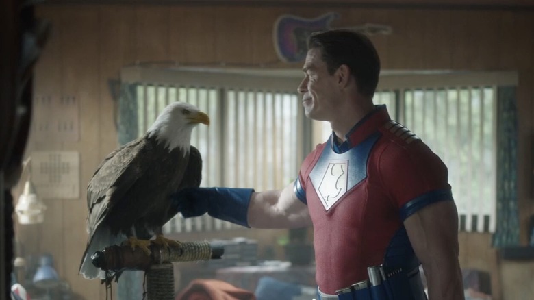 Peacemaker John Cena and bald eagle