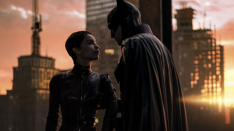 Catwoman looks into Batman's eyes