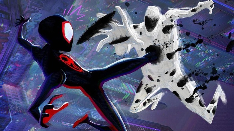 Miles Morales fighting an enemy