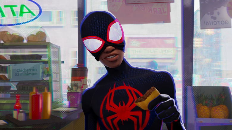 Miles Morales eating empanada