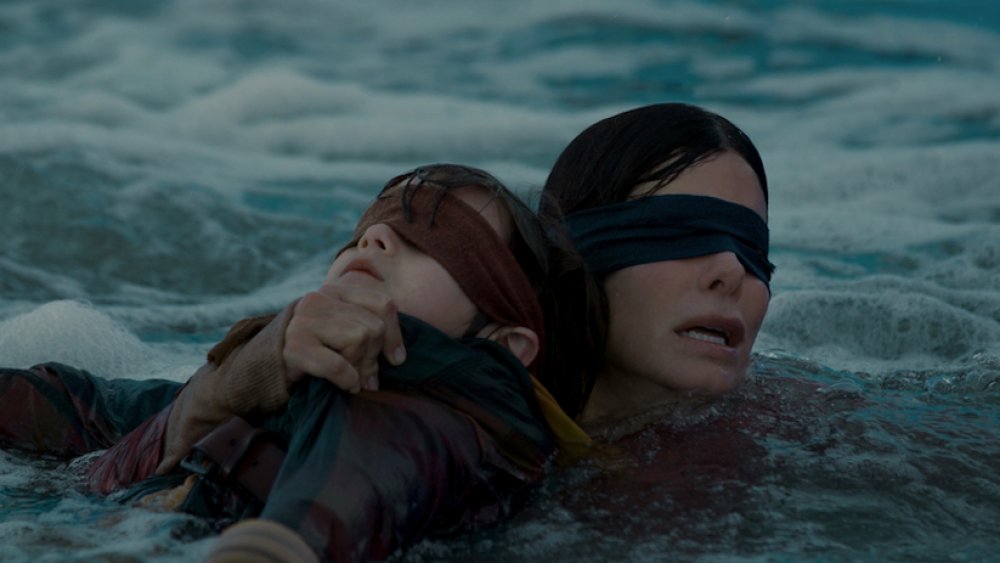 Julian Edwards and Sandra Bullock in Bird Box