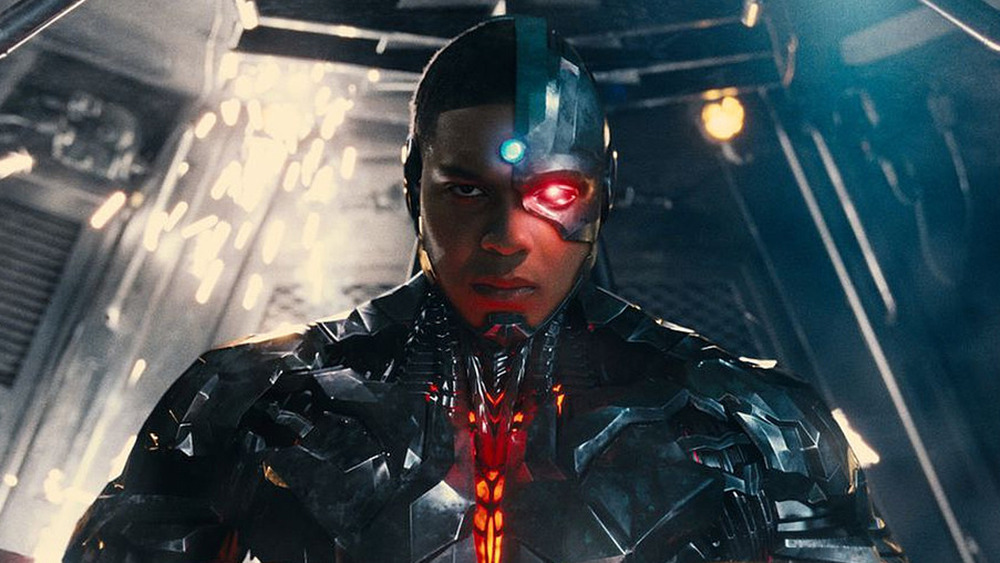 Ray Fisher as Cyborg in a cockpit