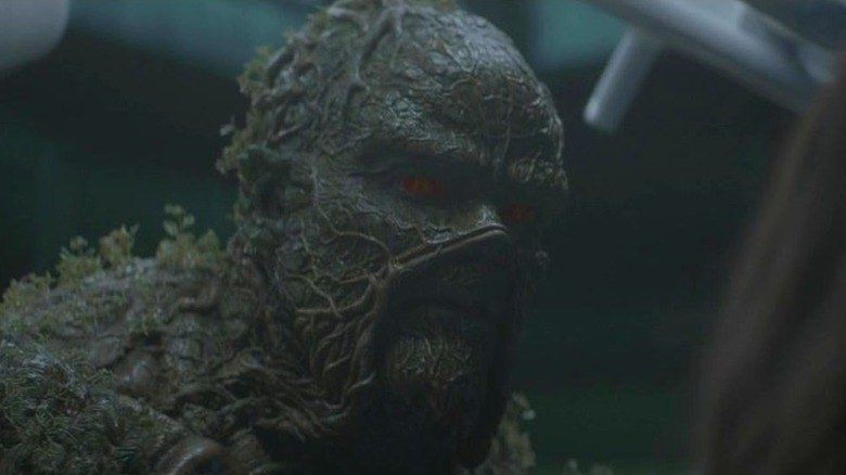 Swamp Thing glowering