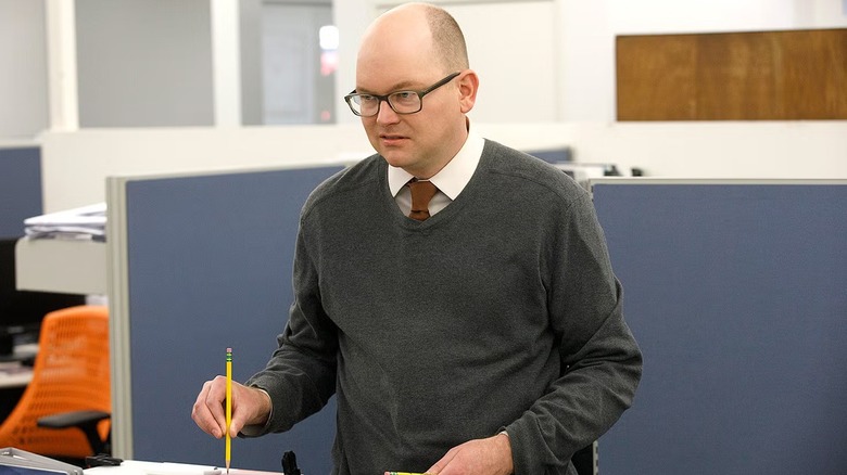 Colin Robinson sharpening pencils