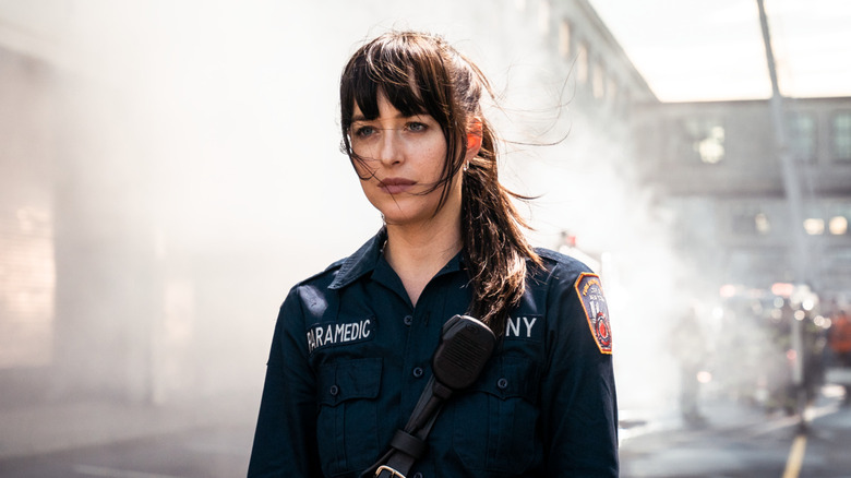 Cassandra Webb wearing paramedic uniform