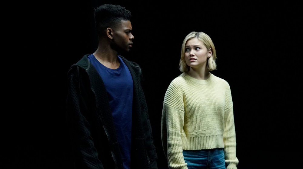 Olivia Holt as Tandy Bowen and Aubrey Joseph as Tyrone Johnson in Marvel's Cloak and Dagger