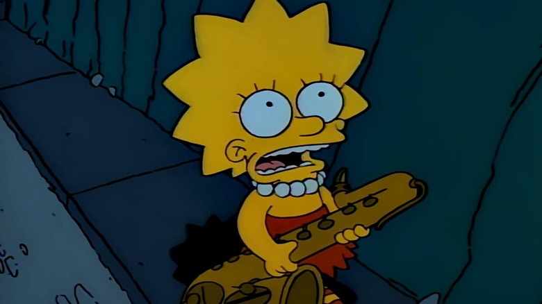 Lisa Simpson singing sadly