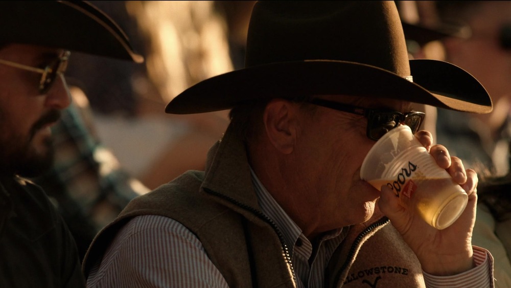 John Dutton has a beer on Yellowstone