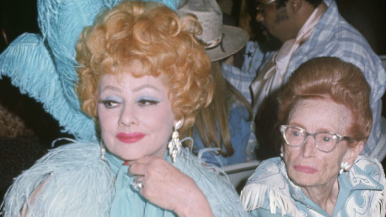 Lucille and DeDe Ball sitting together