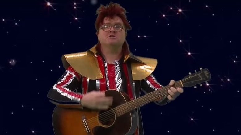 Bubbles dressed as David Bowie