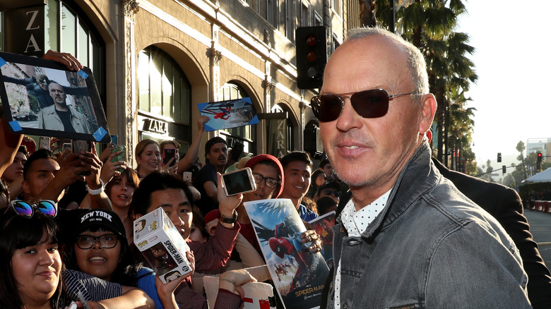 Michael Keaton interacting with fans