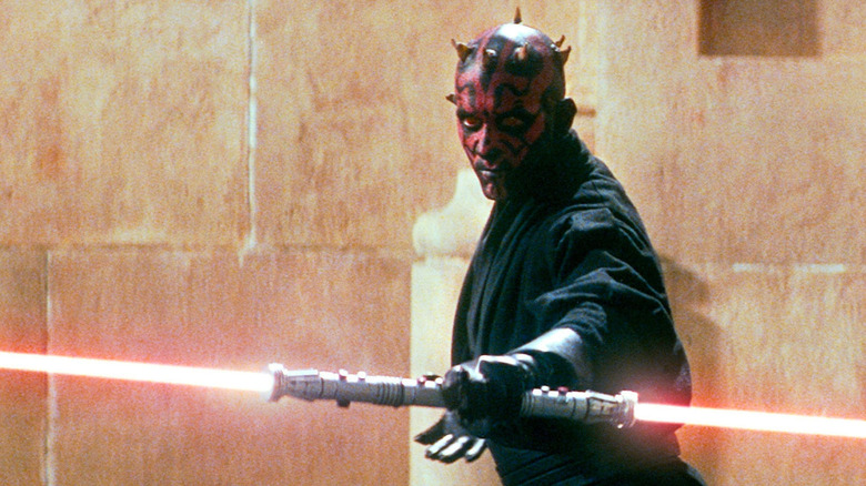 Darth Maul dual lightsaber in The Phantom Menace