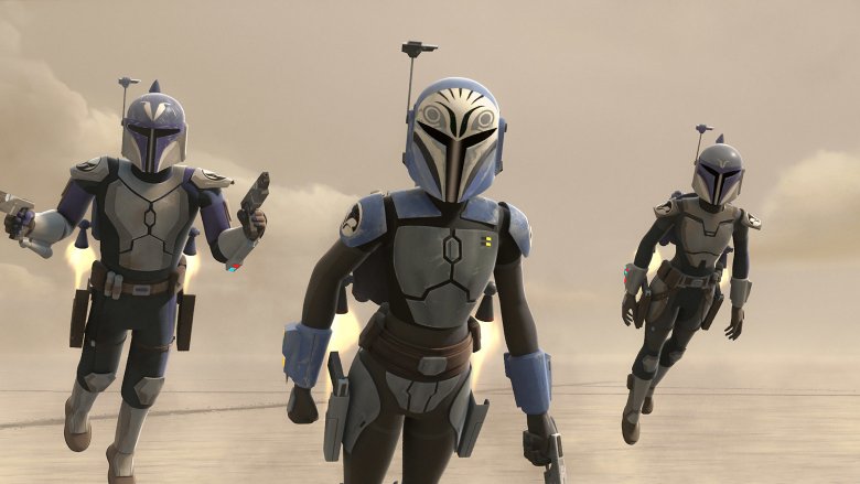 Mandalorians flying