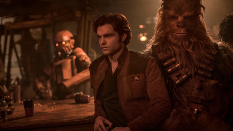 Young Han Solo and Chewbacca