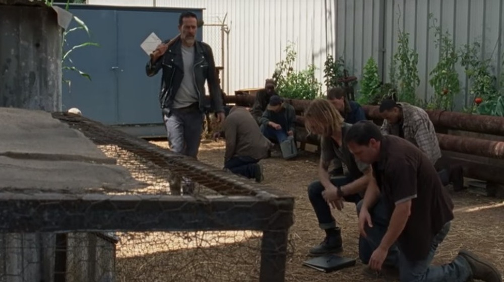 Negan bowing on The Walking Dead