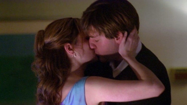 Pam kissing Jim