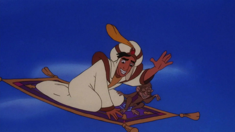 Aladdin riding magic carpet