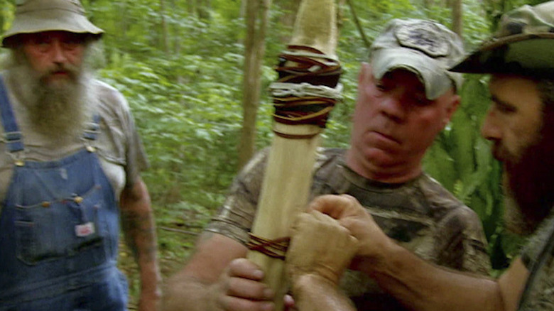 The team assembles an axe