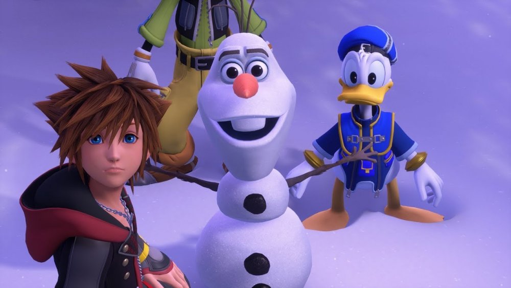 Sora and the party visit Arendelle from Frozen in Kingdom Hearts 3