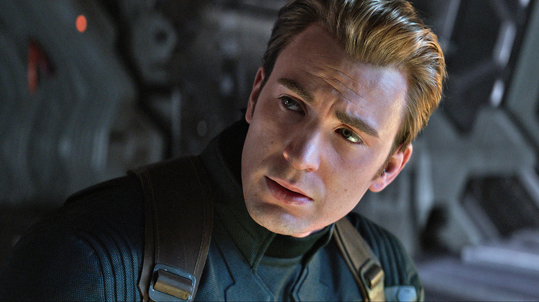 Steve Rogers looks left