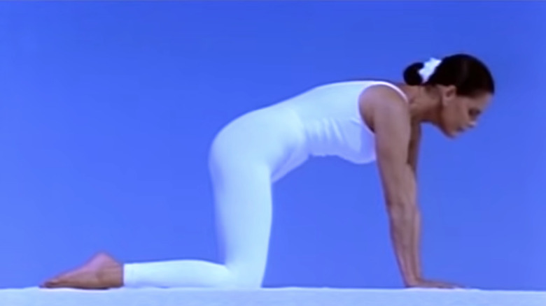 Ali MacGraw does yoga