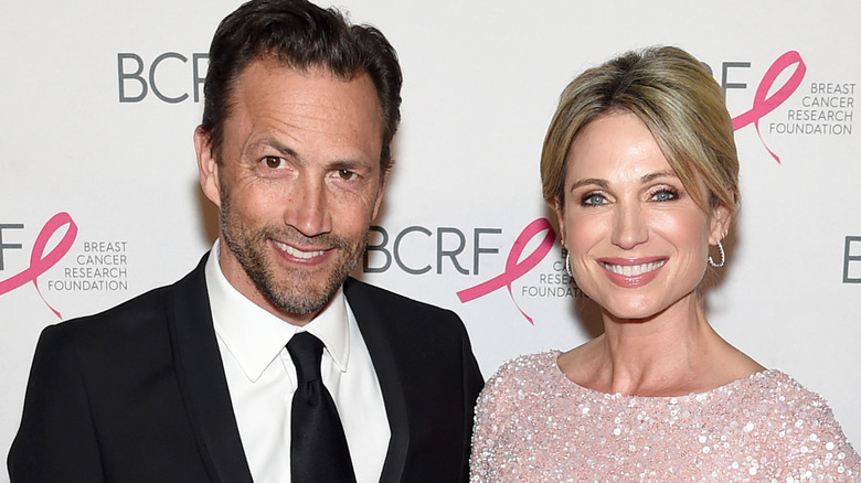 Andrew Shue and Amy Robach at event