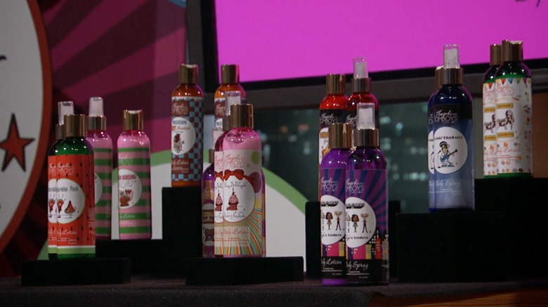 Angels and Tomboys products displayed on Shark Tank