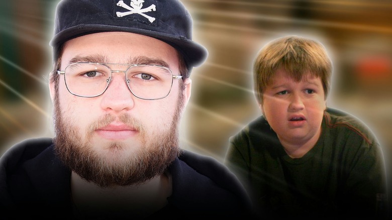 Side by side photos of Angus T. Jones as older and younger versions