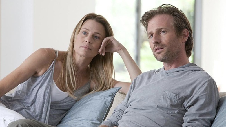 Robin Wright and Spike Jonze in Moneyball