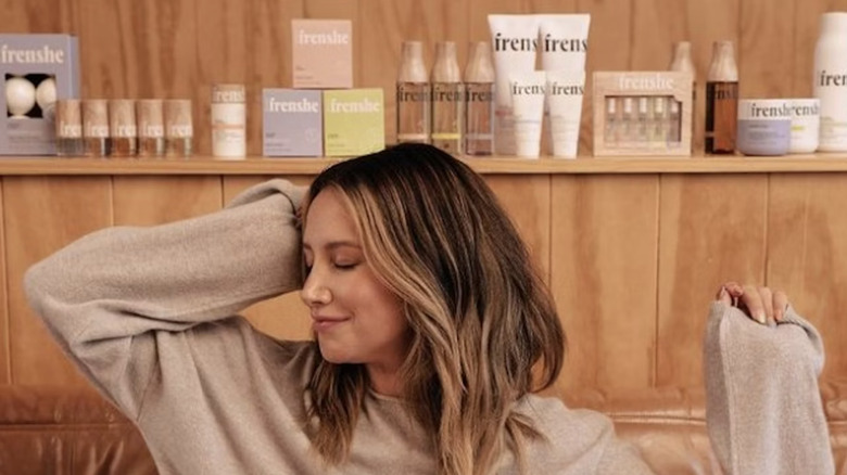 Ashley Tisdale promoting her brand