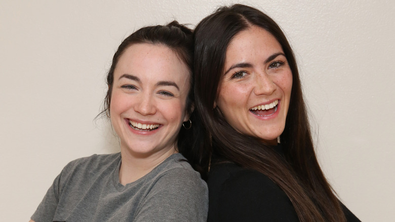 Ismenia Mendes and Isabelle Fuhrman laughing