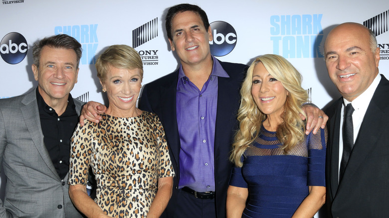 Shark Tank stars smiling on the red carpet