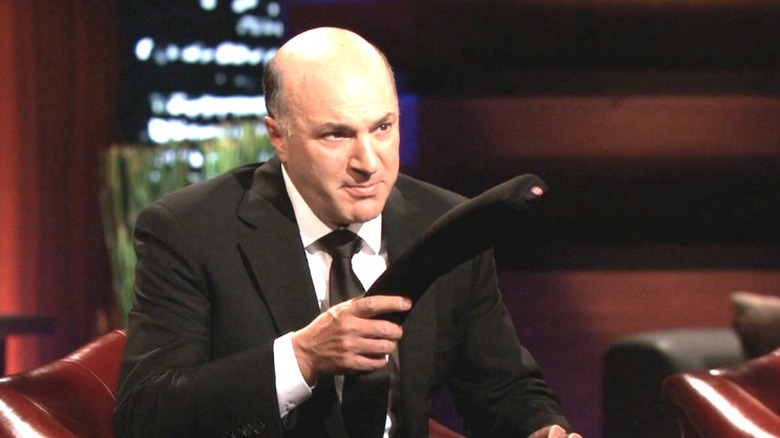 Kevin O'Leary waving foam tube