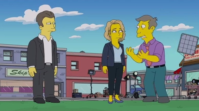 Mary talking to Principal Skinner on The Simpsons